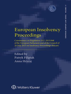 cover image of European Insolvency Proceedings
